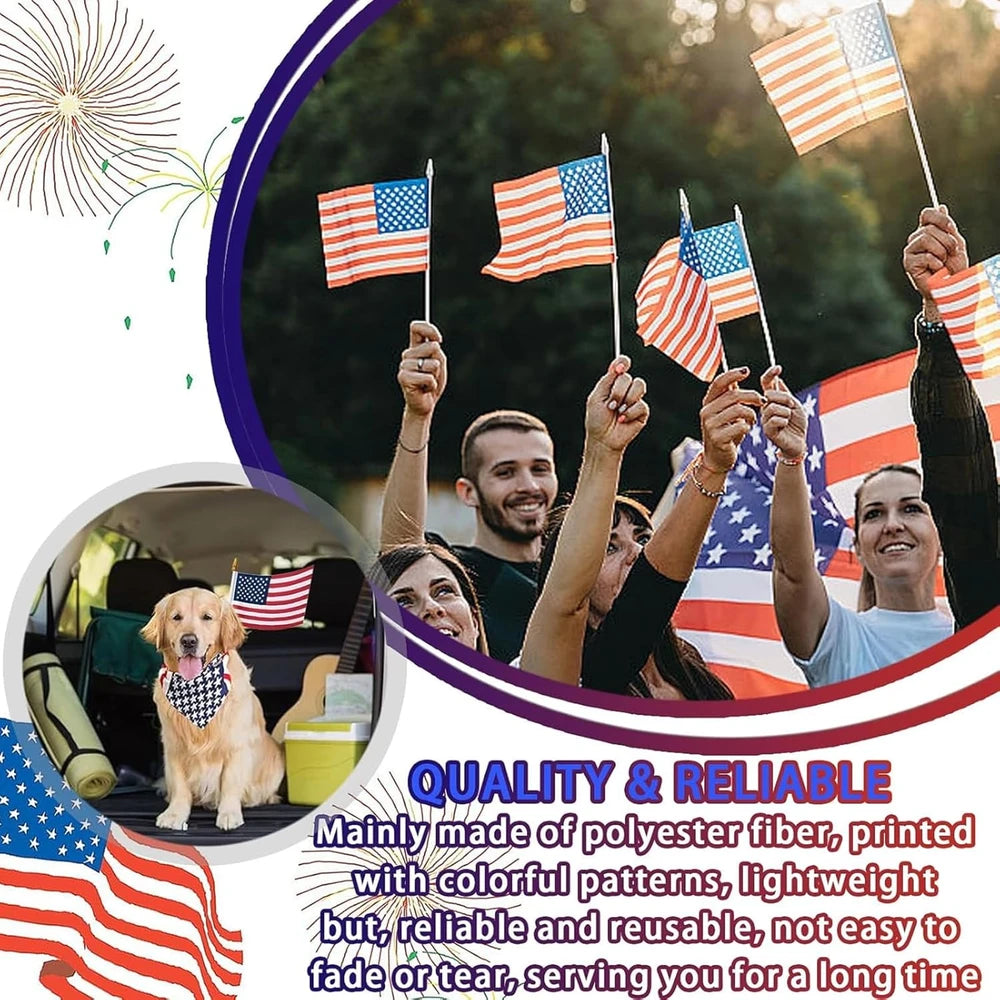 30pk 4x6 Inch Mini American Flags