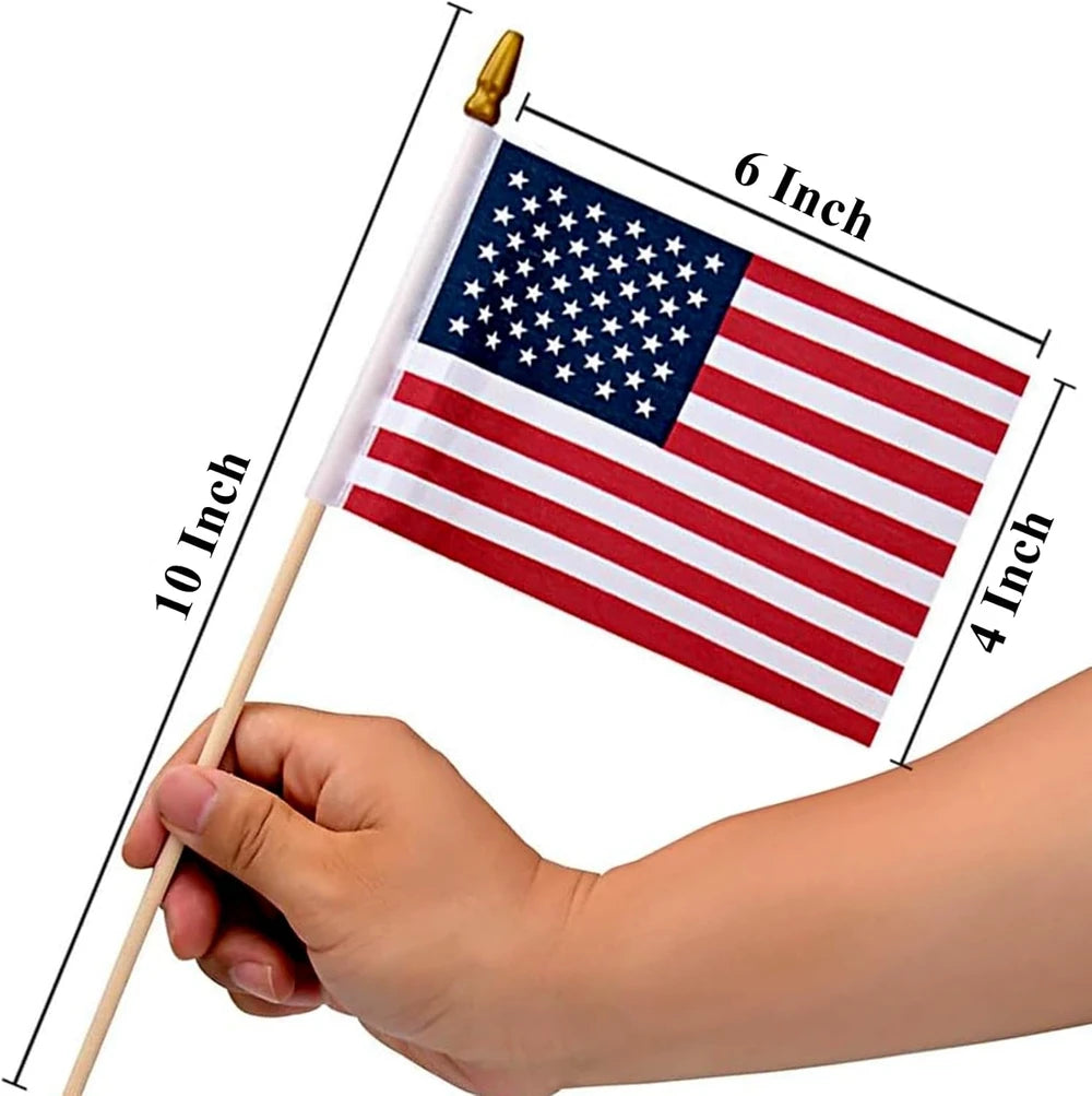 30pk 4x6 Inch Mini American Flags