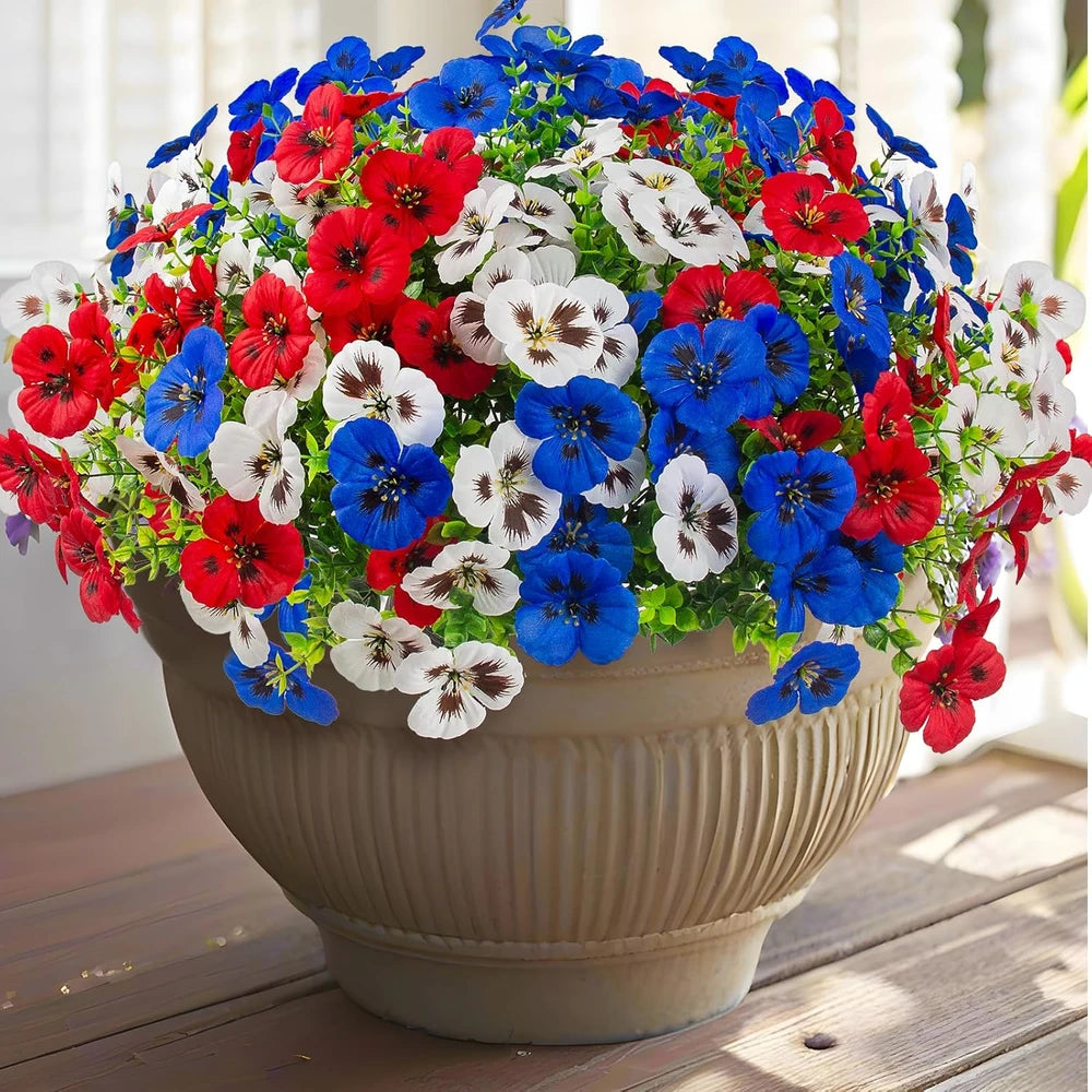 Artificial Pansy Flowers (18 Pcs)
