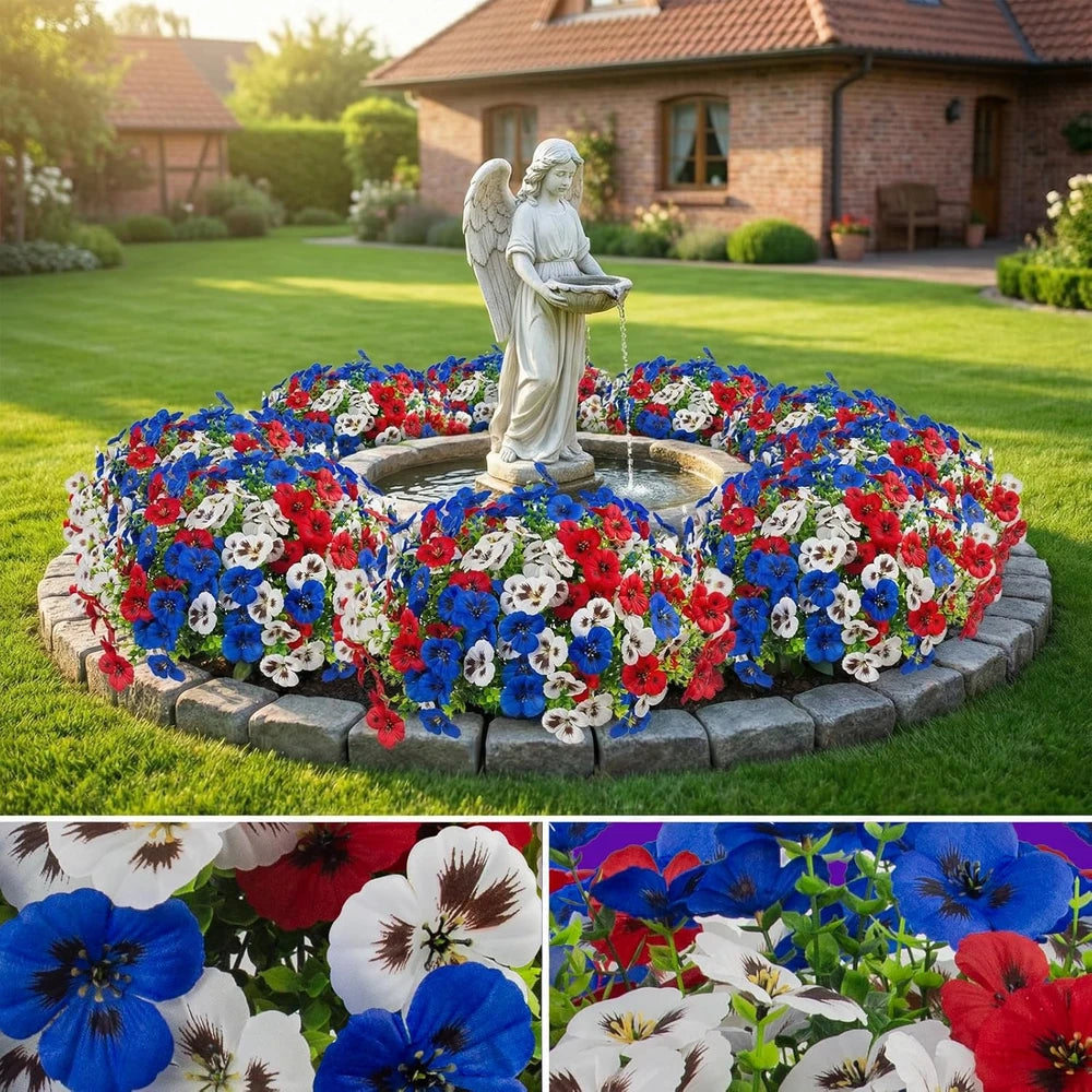 Artificial Pansy Flowers (18 Pcs)