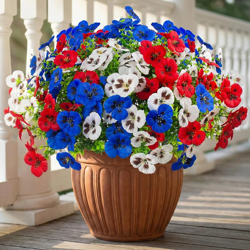 Artificial Pansy Flowers (18 Pcs)