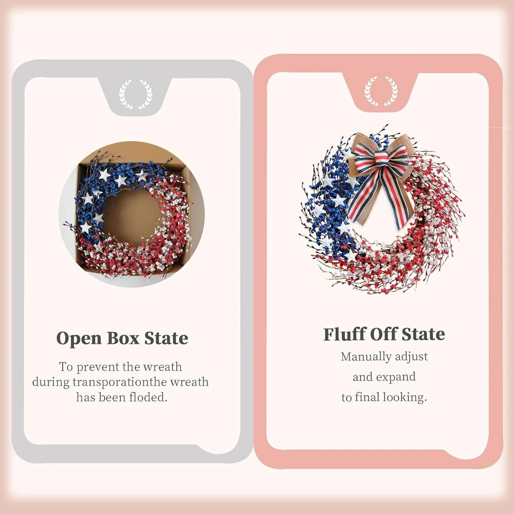 22-Inch Patriotic Wreath