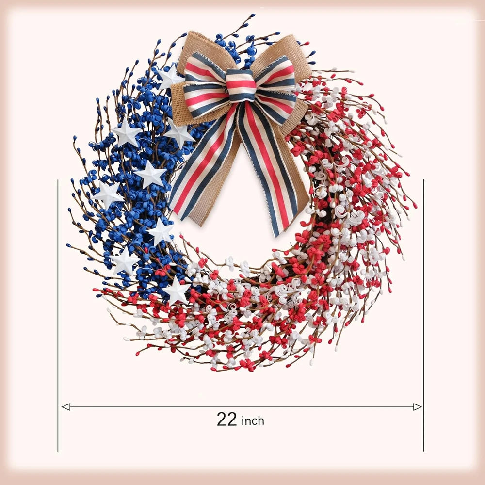 22-Inch Patriotic Wreath