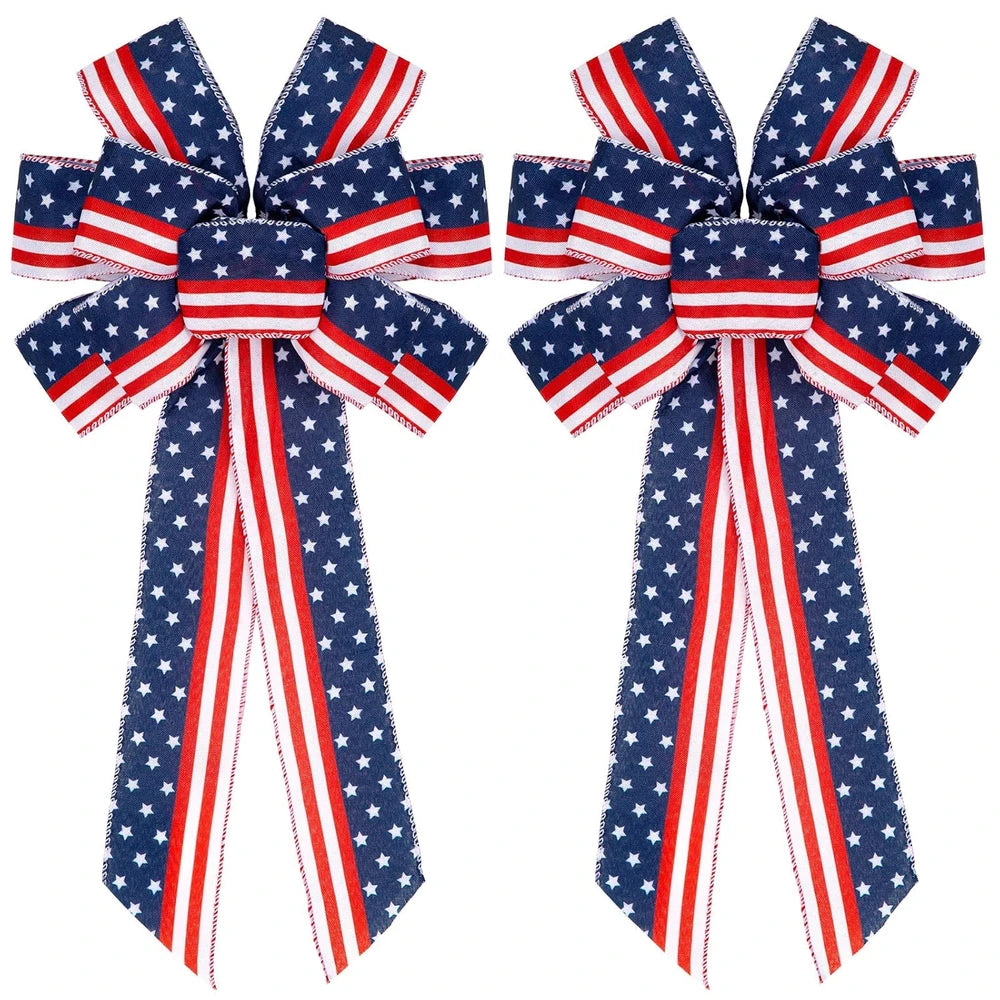 Patriotic Wreath Bows