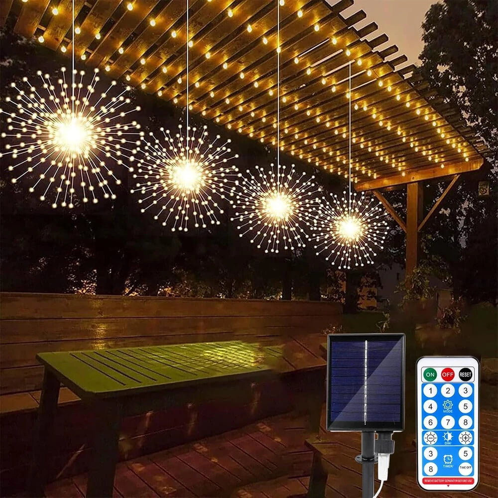 Solar Fireworks Lights 4 Pack