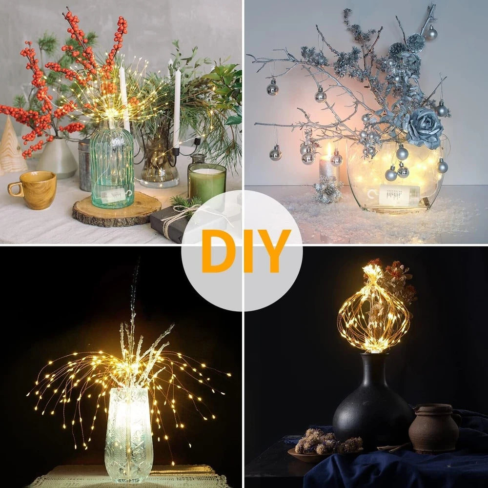 Solar Fireworks Lights 4 Pack