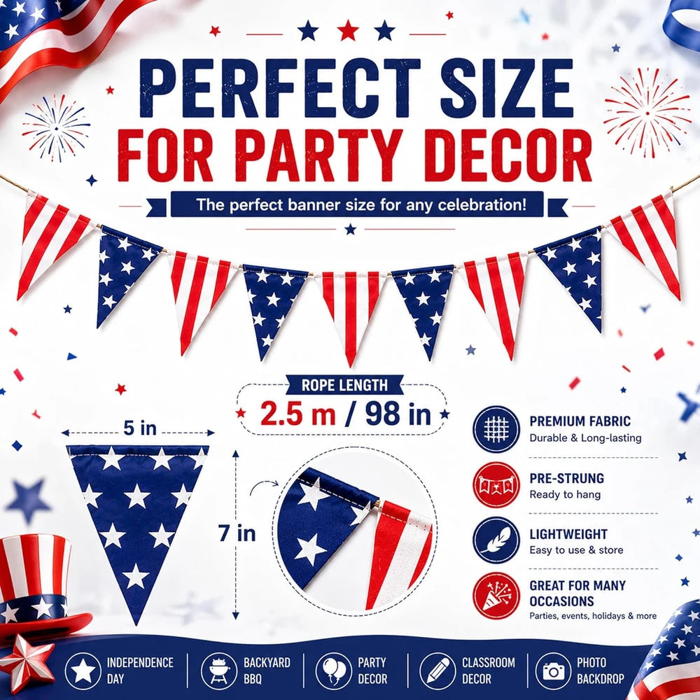 Stars and Stripes Bunting Garland