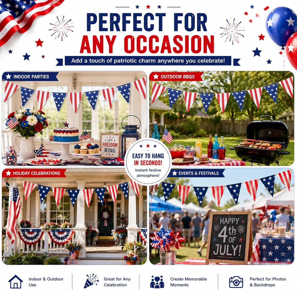 Stars and Stripes Bunting Garland