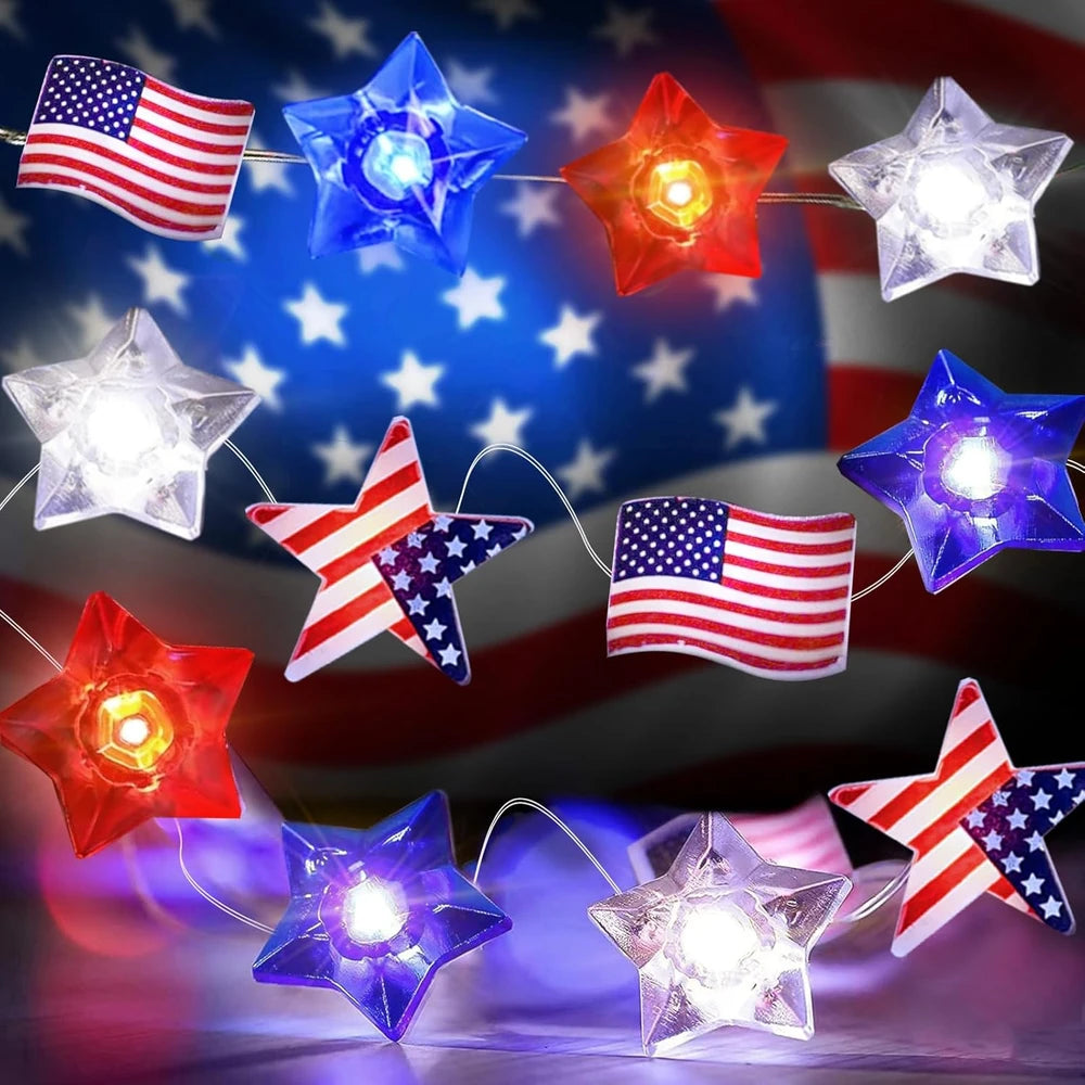 2-Pack 4th of July Fairy Lights