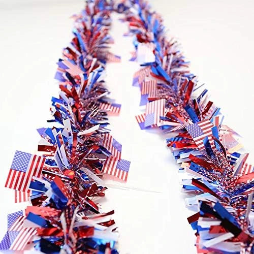 Patriotic Tinsel Garland Set