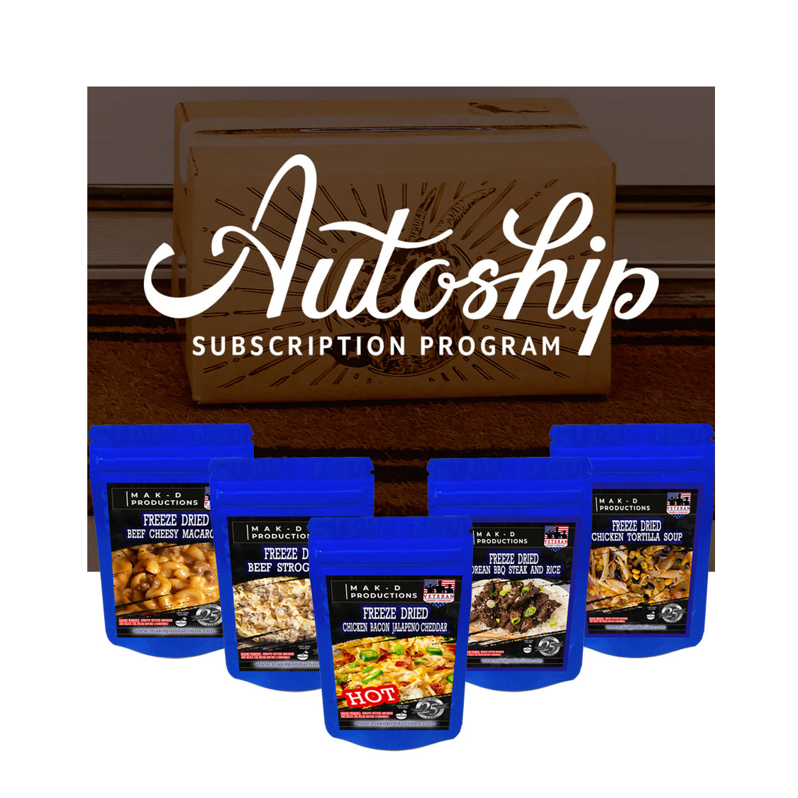 Freeze Dried Meal Pouch AUTO SHIPMENT SUBSCRIPTION