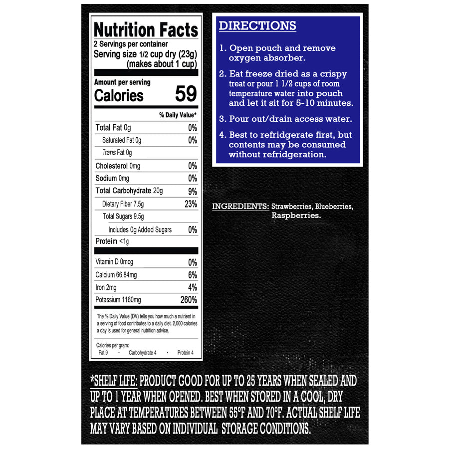 Freeze Dried Fruit - Triple Berry