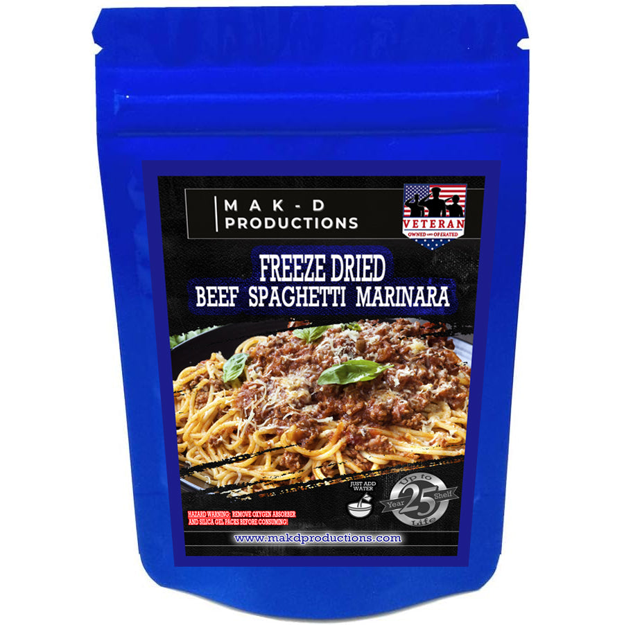 Freeze Dried Meal Pouch - Beef - Pasta - Beef Spaghetti Marinara