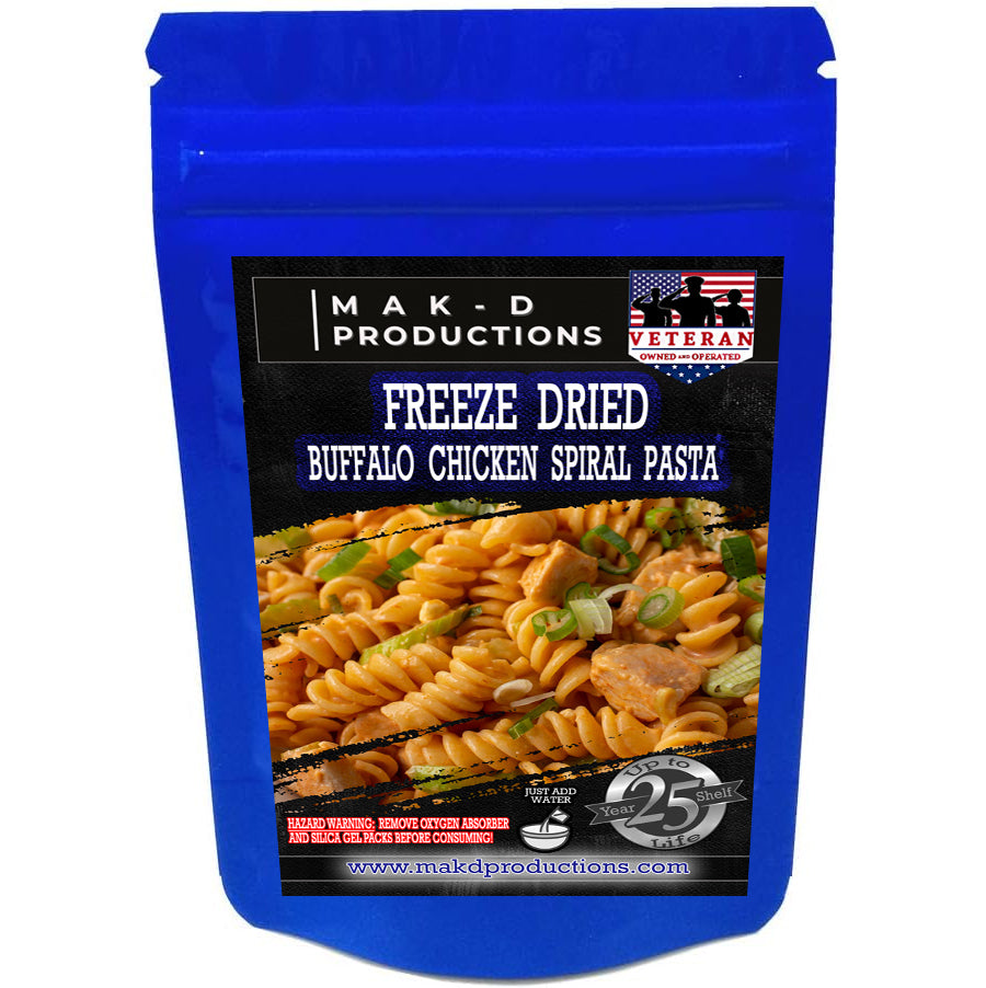 Freeze Dried Meal Pouch - Chicken - Pasta - Buffalo Chicken Spiral Pasta