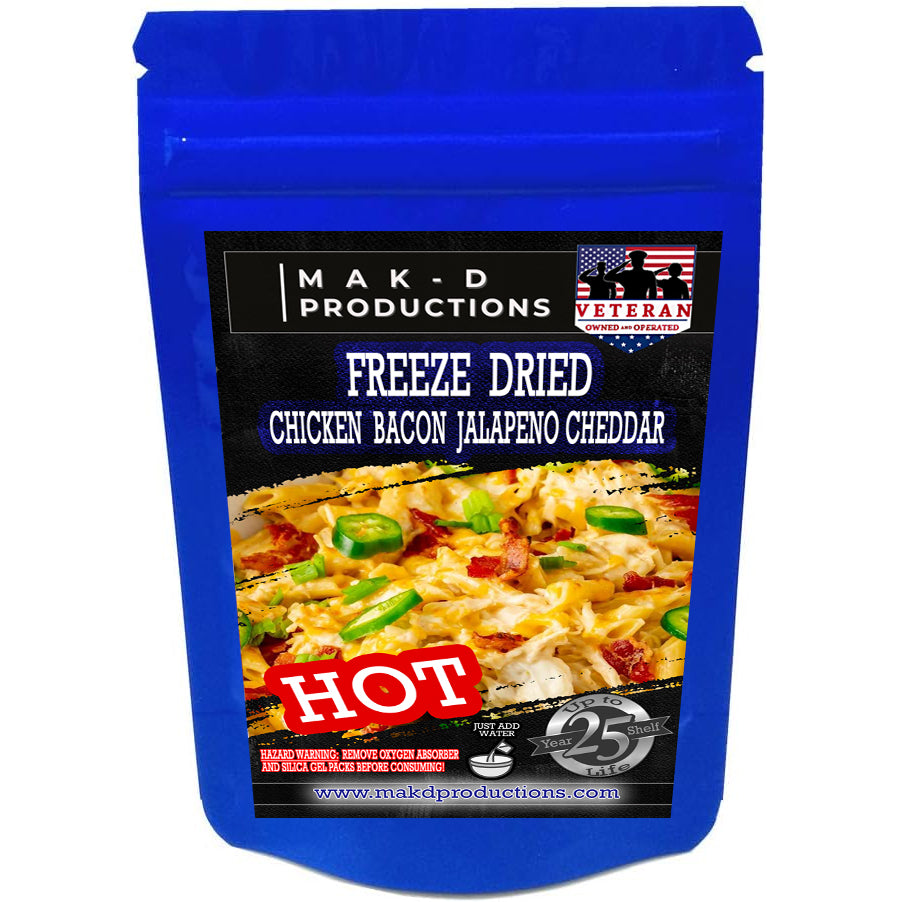 Freeze Dried Meal Pouch - Chicken - Pasta - Chicken Bacon Jalapeno Cheddar Macaroni (HOT)