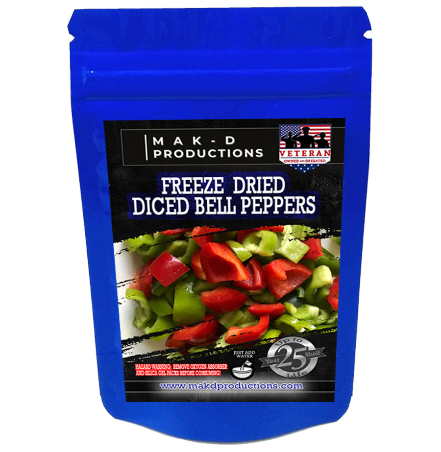 Freeze Dried Vegetables - Diced Bell Pepper Mix