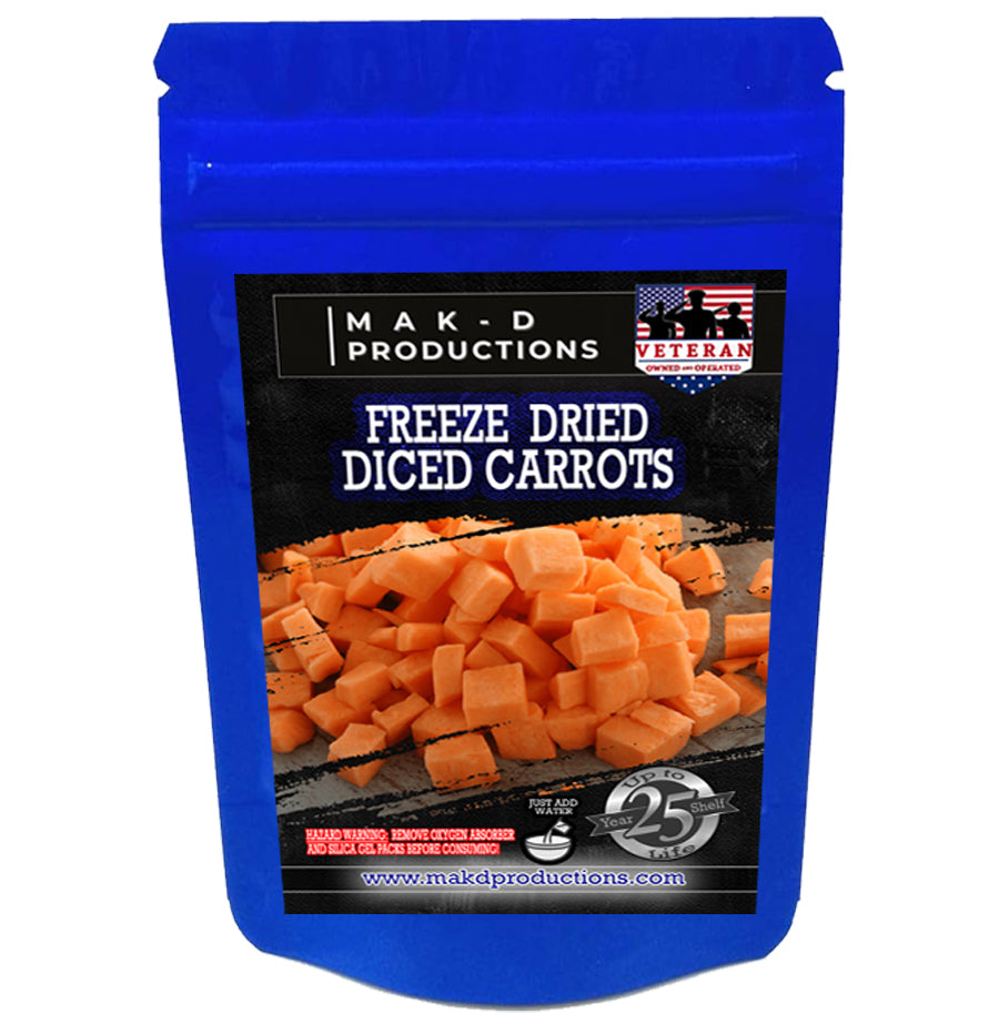Freeze Dried Vegetables - Diced Carrots