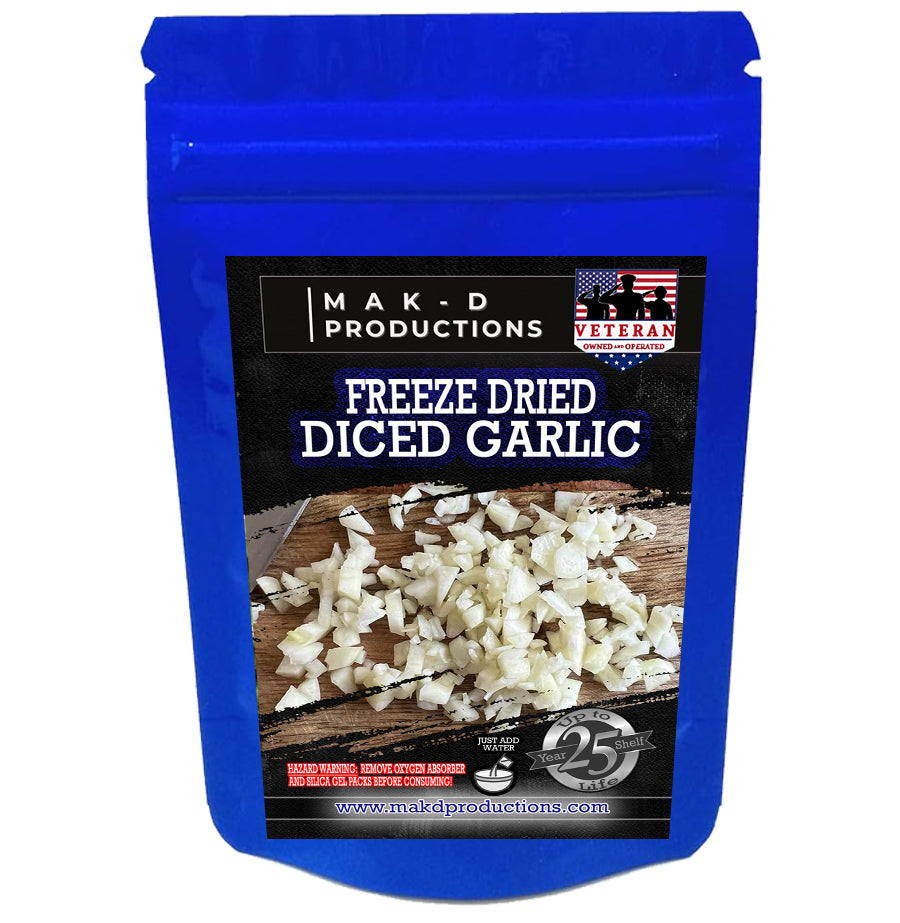 Freeze Dried Vegetables - Diced Garlic