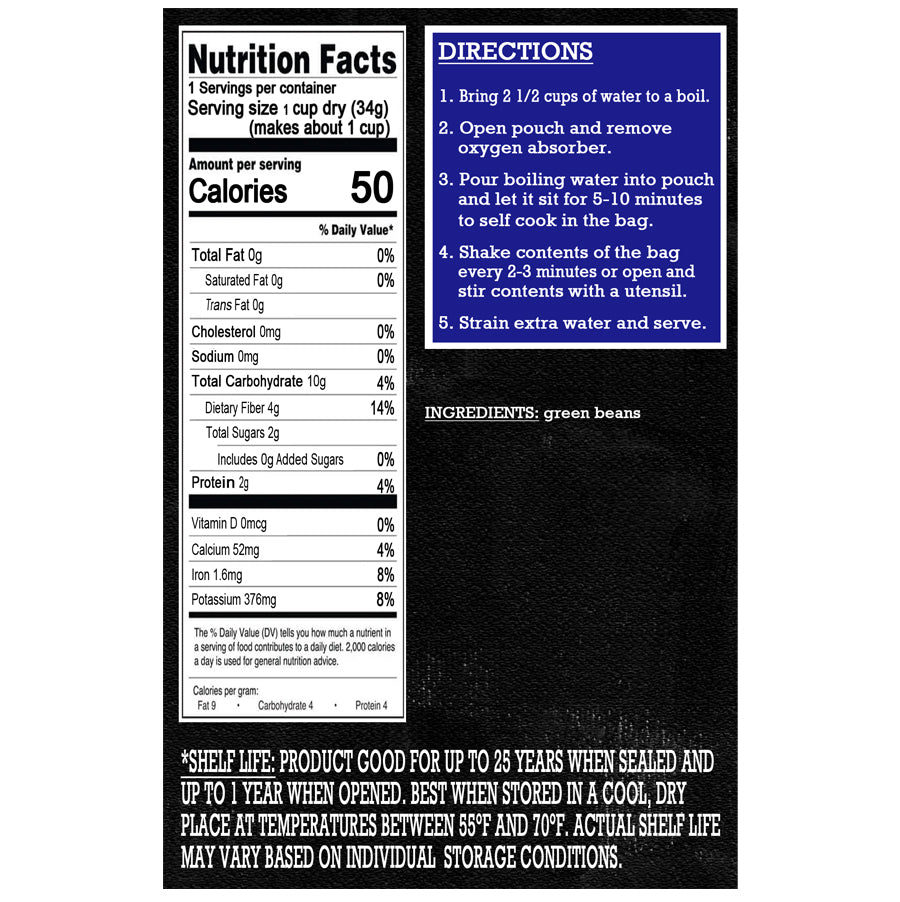 Freeze Dried Vegetables - Green Beans