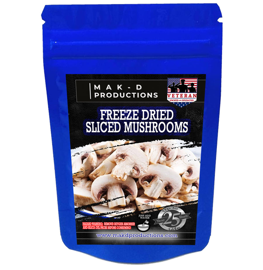Freeze Dried Vegetables - Sliced Mushrooms