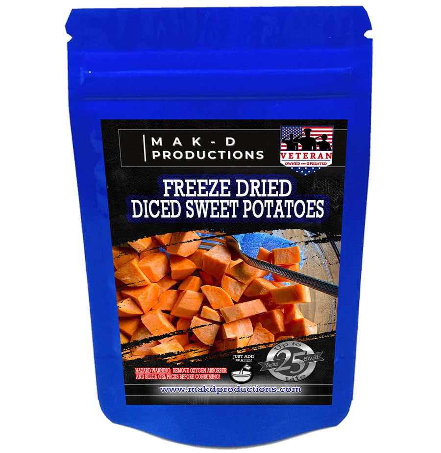 Freeze Dried Vegetables - Diced Sweet Potatoes