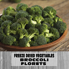 Freeze Dried Vegetables - Chopped Broccoli Florets and Stems