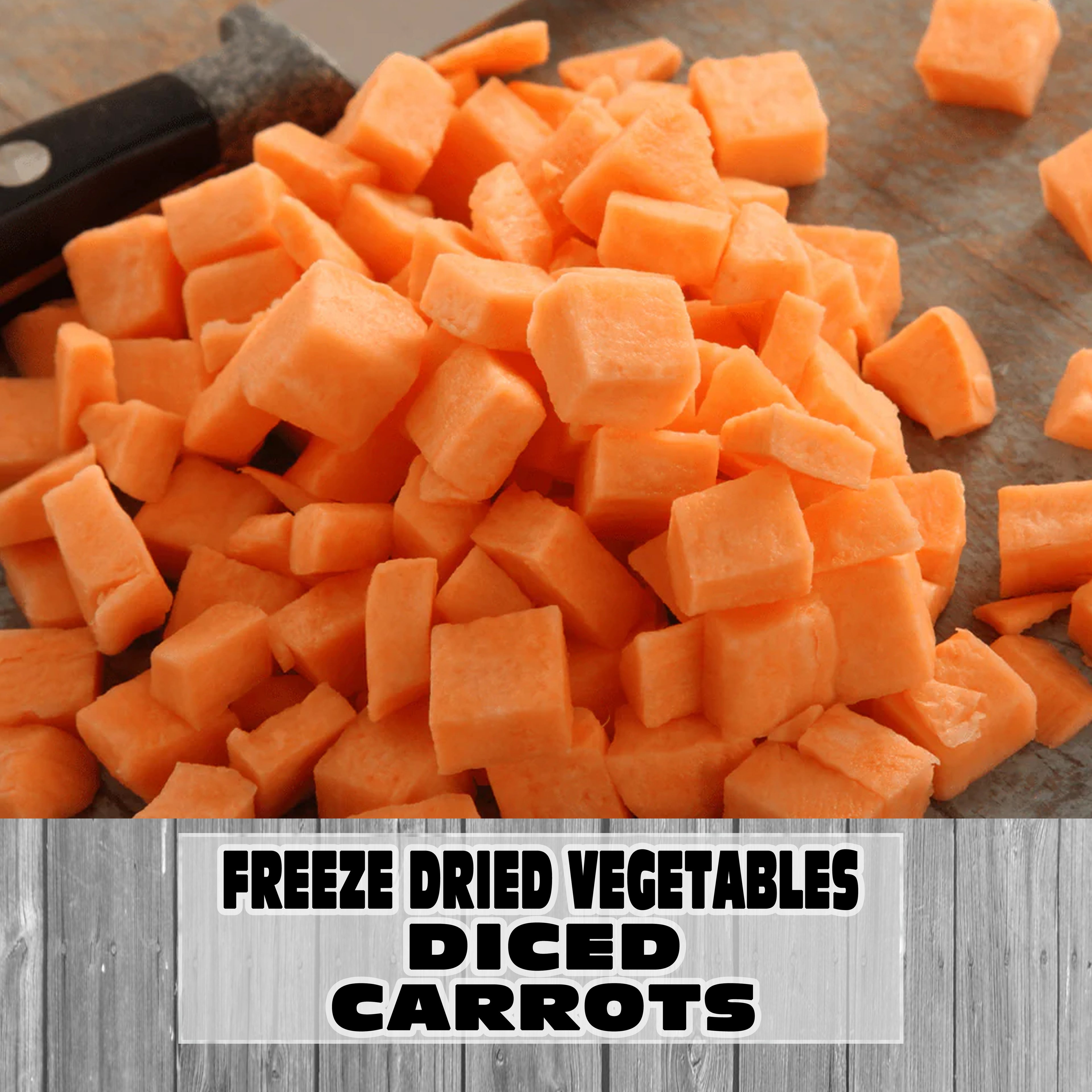 Freeze Dried Vegetables - Diced Carrots