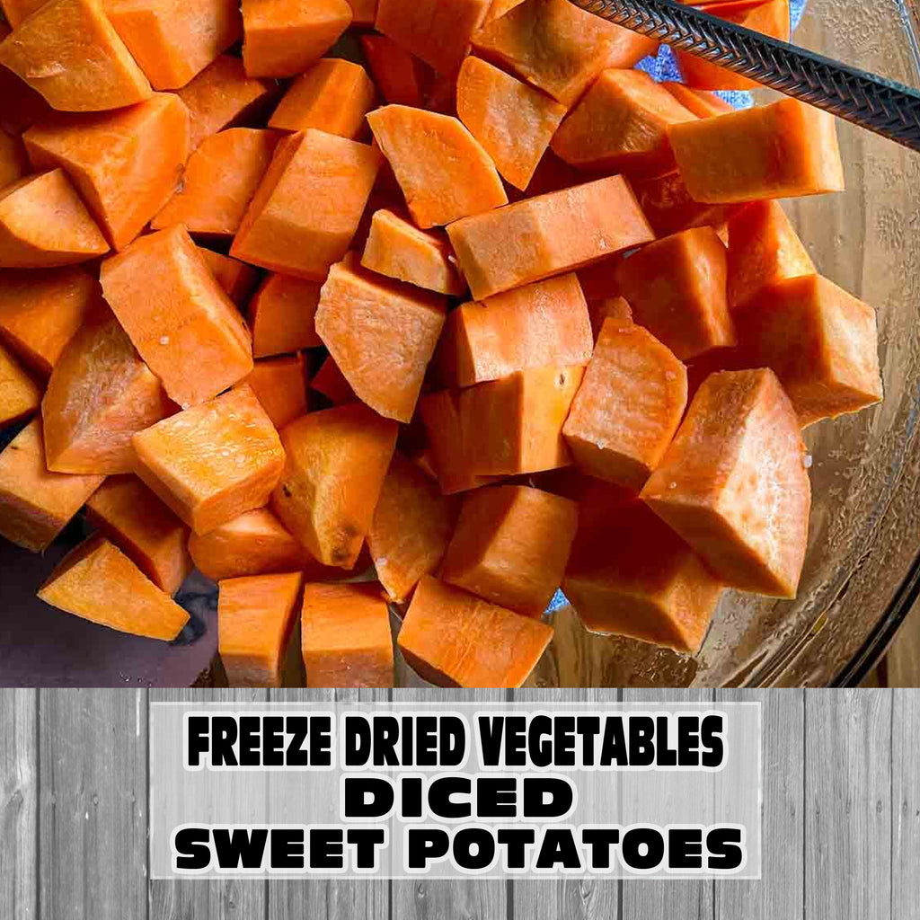 Freeze Dried Vegetables - Diced Sweet Potatoes