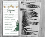 39-45 Wedding Stationary Set - Green and White Winter Trees