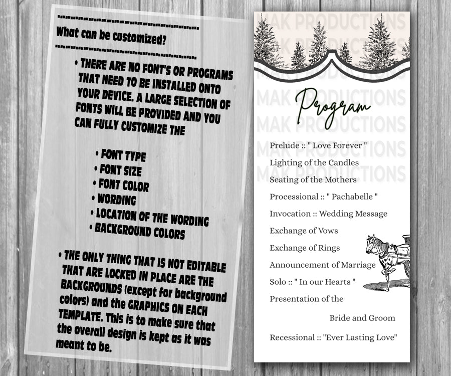 39-45 Wedding Stationary Set - Cream and Black Mansion Horse Carriage