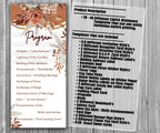 39-45 Wedding Stationary Set - Brown Bohemian Rust Floral