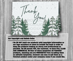39-45 Wedding Stationary Set - Green and White Winter Trees