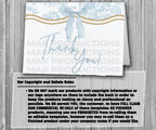 39-45 Wedding Stationary Set - Blue, White, and Gold Floral Flower Stripe Pattern