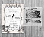 39-45 Wedding Stationary Set - Cream and Black Mansion Horse Carriage