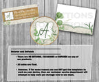 39-45 Wedding Stationary Set - Green and Gray Botanical Floral Plant Leaves