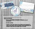 39-45 Wedding Stationary Set - Blue and White Hydrangea