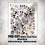 MAK D Productions Pre-Cut Edible Printed Baby Boy Mickey Mouse Icing Sugar Sheet Fondant Cake / Cup Cake Decoration Graphics