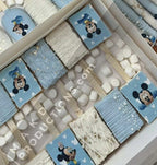 MAK D Productions Pre-Cut Edible Printed Baby Boy Mickey Mouse Icing Sugar Sheet Fondant Cake / Cup Cake Decoration Graphics