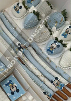 MAK D Productions Pre-Cut Edible Printed Baby Boy Mickey Mouse Icing Sugar Sheet Fondant Cake / Cup Cake Decoration Graphics