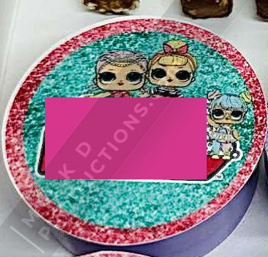MAK D Productions Pre-Cut Edible Printed Cute Glitter Dolls 001 Icing Sugar Sheet Fondant Cake / Cup Cake Decoration Graphics