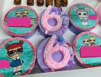 MAK D Productions Pre-Cut Edible Printed Cute Glitter Dolls 002 Icing Sugar Sheet Fondant Cake / Cup Cake Decoration Graphics