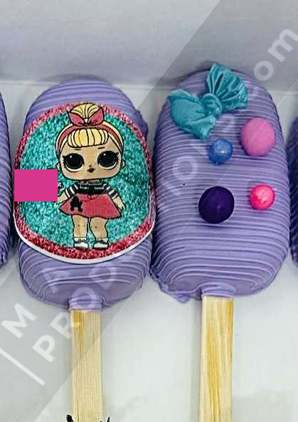 MAK D Productions Pre-Cut Edible Printed Cute Glitter Dolls 002 Icing Sugar Sheet Fondant Cake / Cup Cake Decoration Graphics