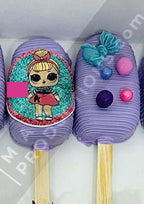 MAK D Productions Pre-Cut Edible Printed Cute Glitter Dolls 002 Icing Sugar Sheet Fondant Cake / Cup Cake Decoration Graphics