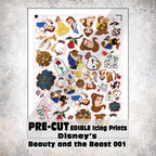 MAK D Productions Pre-Cut Edible Printed Disney's Beauty And The Beast 001 Icing Sugar Sheet Fondant Cake / Cup Cake Decoration Graphics (Copy)