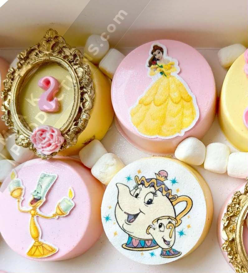 MAK D Productions Pre-Cut Edible Printed Disney's Beauty And The Beast 001 Icing Sugar Sheet Fondant Cake / Cup Cake Decoration Graphics (Copy)