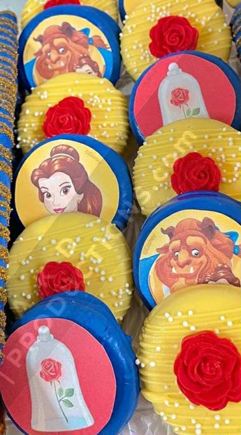 MAK D Productions Pre-Cut Edible Printed Disney's Beauty And The Beast 001 Icing Sugar Sheet Fondant Cake / Cup Cake Decoration Graphics (Copy)