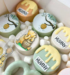 MAK D Productions Pre-Cut Edible Printed Classic Winnie the Pooh Green Balloons Icing Sugar Sheet Fondant Cake / Cup Cake Decoration Graphics