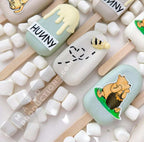 MAK D Productions Pre-Cut Edible Printed Classic Winnie the Pooh Green Balloons Icing Sugar Sheet Fondant Cake / Cup Cake Decoration Graphics