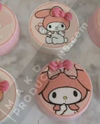 MAK D Productions Pre-Cut Edible Printed Kawaii Kitty Cat Hello Kitten 001 Icing Sugar Sheet Fondant Cake / Cup Cake Decoration Graphics