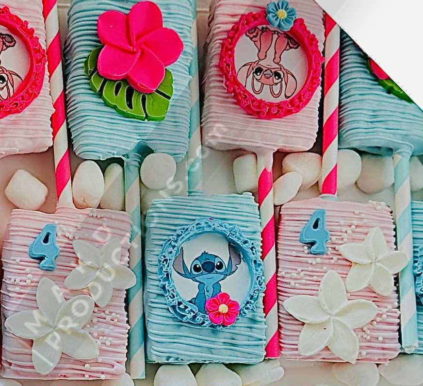 MAK D Productions Pre-Cut Edible Printed Lelo and Angel Cup Cake Circles 003 Icing Sugar Sheet Fondant Cake / Cup Cake Decoration Graphics